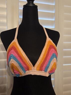 Xhilaration Peach-Pink Bikini Top